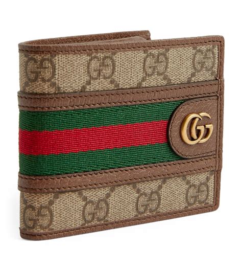 gucci gg leather bifold wallet beige|gucci bifold wallet men.